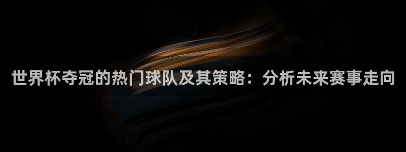 世界杯 中国：世界杯夺冠的热门球队及其策略：分析未来赛事走向